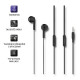 In-ear headphones + microphone, black