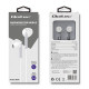 In-ear headphone + microphone, white