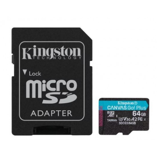 microSD 64GB Canvas Go Plus 170/70MB/s adapter