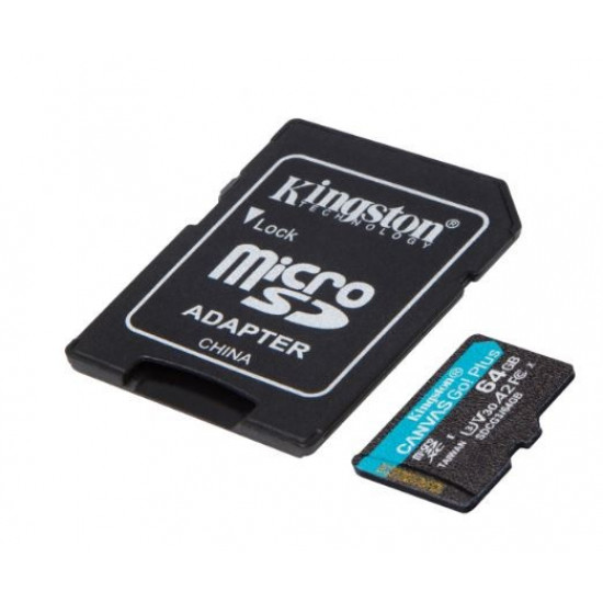 microSD 64GB Canvas Go Plus 170/70MB/s adapter