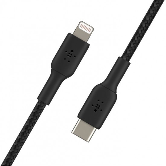 Kabel Braided USB-C Lightnint 1m Black