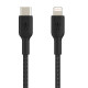 Kabel Braided USB-C Lightnint 1m Black