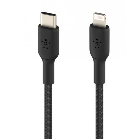 Kabel Braided USB-C Lightnint 1m Black