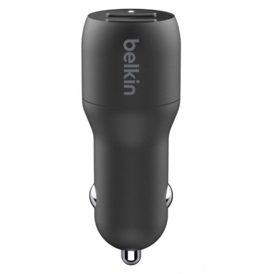 Dual USB-A Car Charger 12W x2 Black