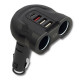 Car charger52W,2xUSB,USB QC,USB-C PD,2xcig.socke