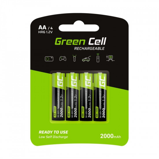 Rechargeable Batteries 4x AA HR6 2000 mAh