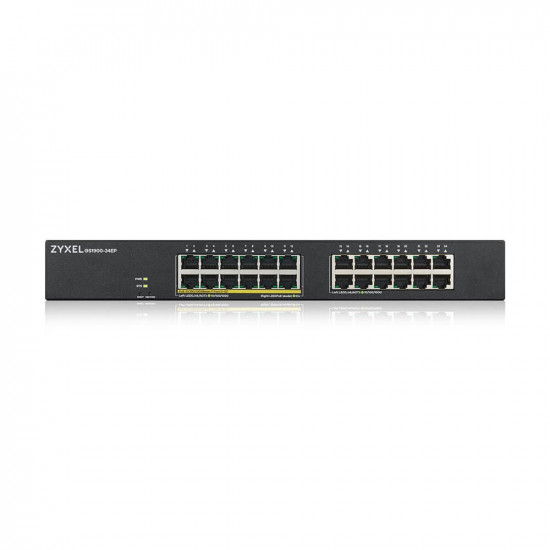 ZYXEL GS1900-24EP, 24-PORT GBE L2, 12 PORT POE SMART SWITCH, RACKMOUNT, 130 WATT