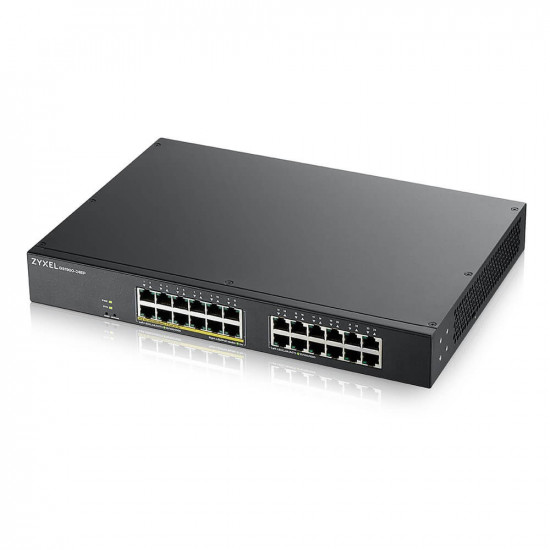 ZYXEL GS1900-24EP, 24-PORT GBE L2, 12 PORT POE SMART SWITCH, RACKMOUNT, 130 WATT