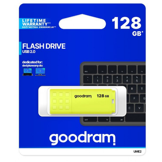 Pendrive UME2 128GB USB 2.0 yellow