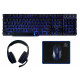 Gaming kit:keyboard+mous +pad+headphone