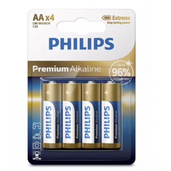 Premium Alkaline Batteries AA x4