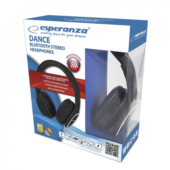 BLUETOOTH HEADPHONES DANCE BLACK