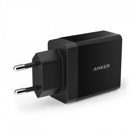 Wall charger 24W 2-Port EU Black