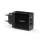 Wall charger 24W 2-Port EU Black