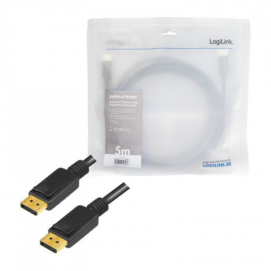 DisplayPort 1.4 cable black, 5m