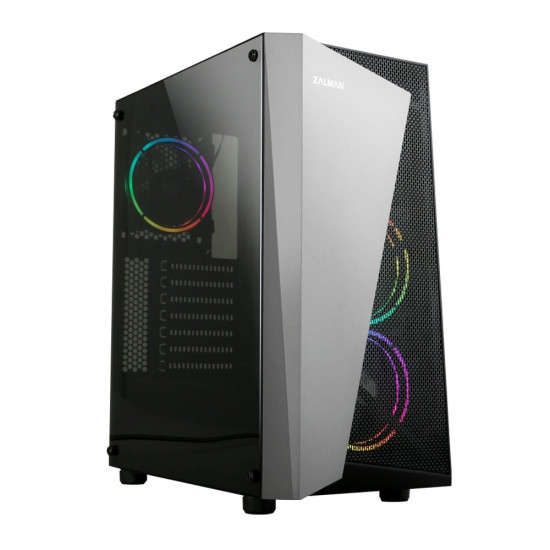 ZALMAN S4 Plus ATX Mid Tower PC Case RGB Fan