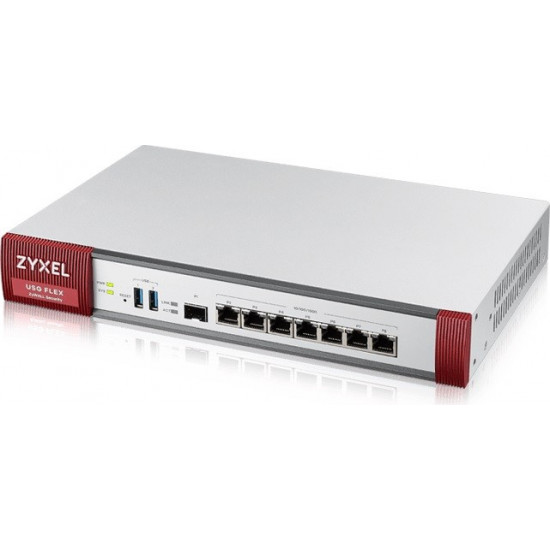 ZYXEL USG FLEX500, 7 GIGABIT USER-DEFINABLE PORTS, 1*SFP, 2* USB (DEVICE ONLY)