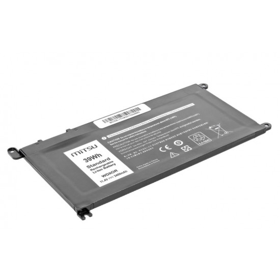 Battery for DELL Vostro 14 (5468), Inspiron 15 (5568), 3400 mAh (39Wh), 11.4 Volt