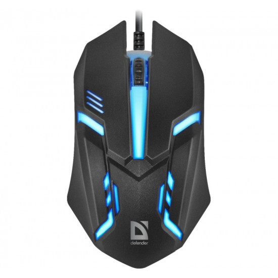 MOUSE DEFENDER CYBER MB-560L BLACK 7 COLORS 1200DPI 3P