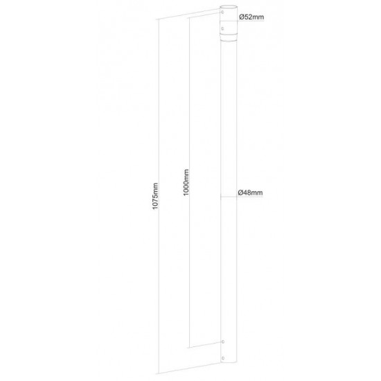 MONITOR ACC POLE MOUNT 107.5CM/NS-EP100BLACK NEOMOUNTS