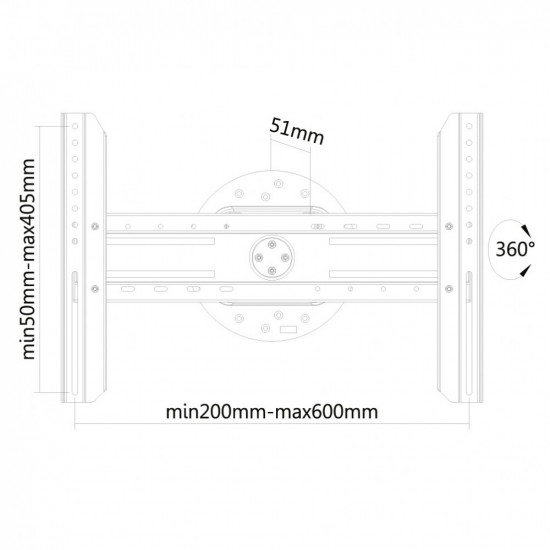 Wall mount LFD LED-WR100BLACK with pivot