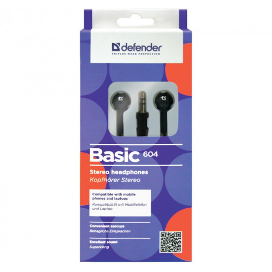 EARPHONES BASIC 604 BLACK