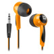 EARPHONES BASIC 604 BLACK-ORANGE