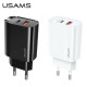 Usams phone charger 1x USB-C+ 1xUSB T35 20W PD