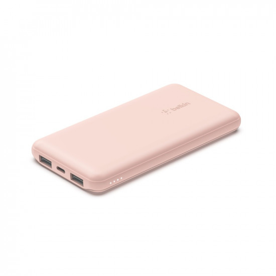 PowerBank 10 000mAh USB A & C 15W rose gold