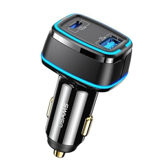 Car charger 1xUSB+1xUSB -C C24 120W Fast Charge