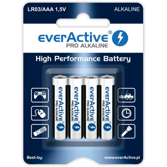 BATTERIES LR03/AAA PRO ALKALINE BLISTER 4 PCS