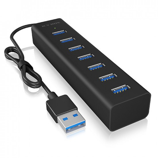 ICY BOX IB-HUB1700-U3 7-Port USB HUB+powerada