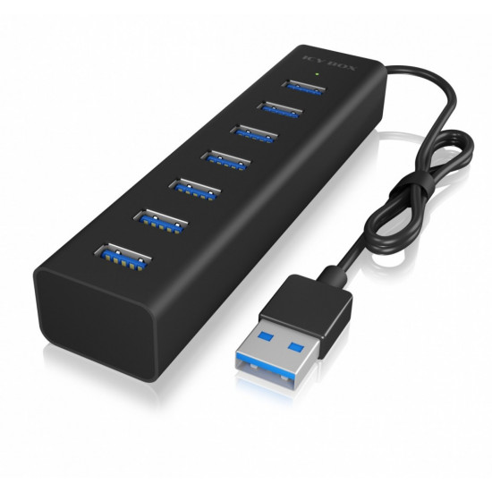 ICY BOX IB-HUB1700-U3 7-Port USB HUB+powerada