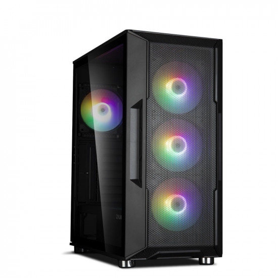 PC case I3 Neo ATX Mid Tower RGB fan x4, black