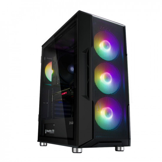 PC case I3 Neo ATX Mid Tower RGB fan x4, black