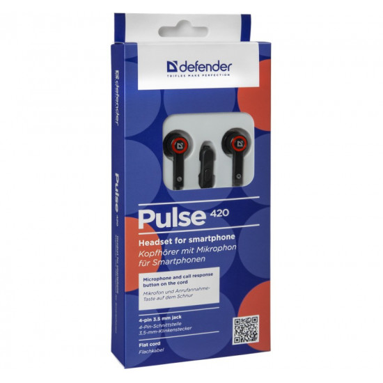 Wired earphones PULSE 420 black-red