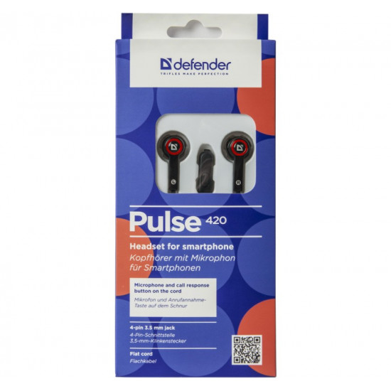 Wired earphones PULSE 420 black-red