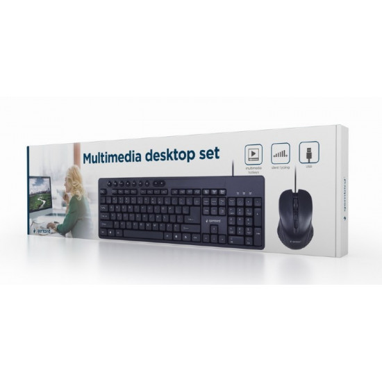 Keyboard and mouse set black