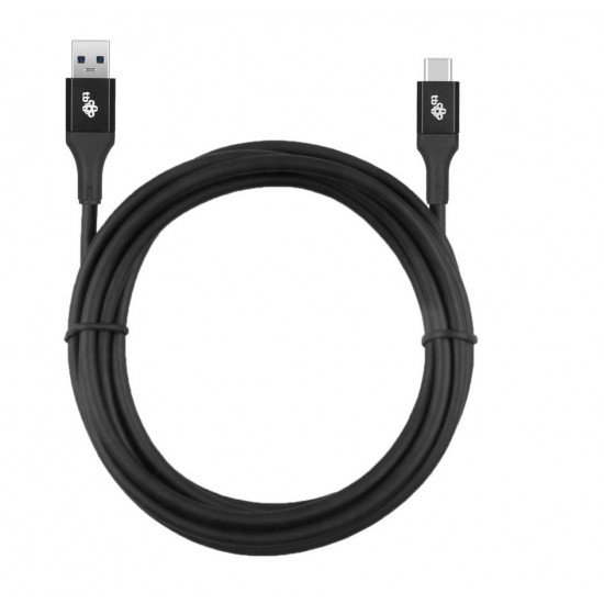 Cable USB 3.0-USB C 2m PREMIUM 3A black TPE