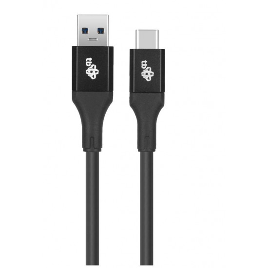 Cable USB 3.0-USB C 2m PREMIUM 3A black TPE