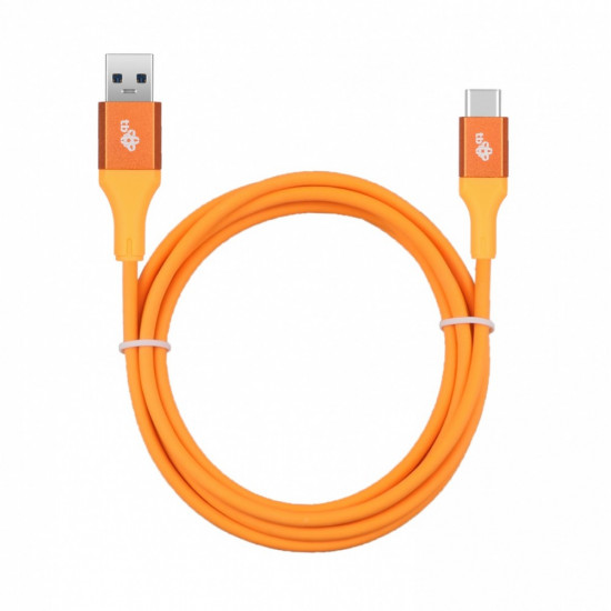 Cable USB 3.0 - USB C 2m PREMIUM 3A orange TPE