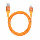 Cable USB 3.0 - USB C 2m PREMIUM 3A orange TPE