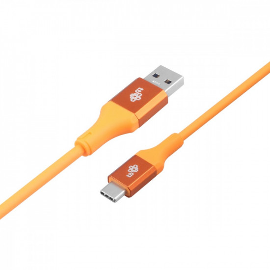 Cable USB 3.0 - USB C 2m PREMIUM 3A orange TPE