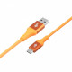 Cable USB 3.0 - USB C 2m PREMIUM 3A orange TPE