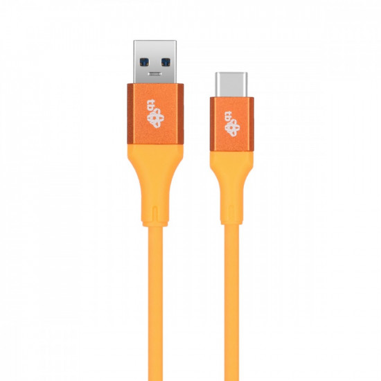 Cable USB 3.0 - USB C 2m PREMIUM 3A orange TPE