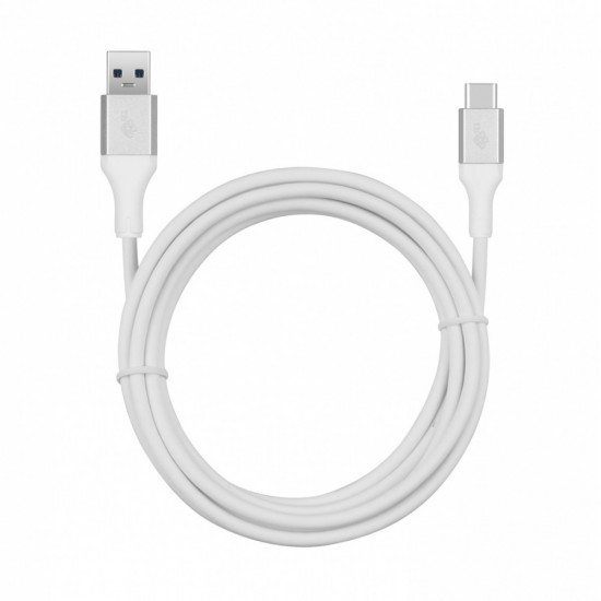 Cable USB 3.0 - USB C 2m PREMIUM 3A white TPE