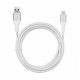 Cable USB 3.0 - USB C 2m PREMIUM 3A white TPE