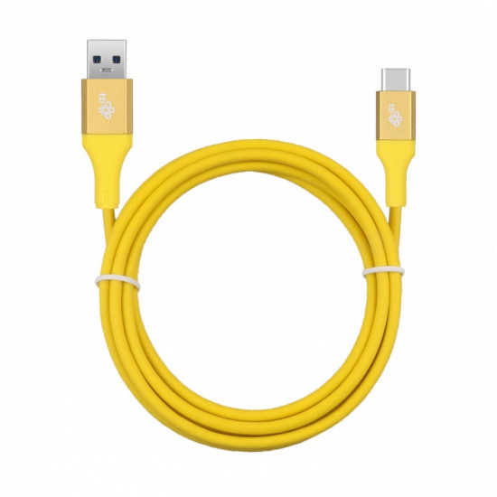 Cable USB 3.0 - USB C 2m PREMIUM 3A yellow TPE