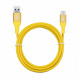 Cable USB 3.0 - USB C 2m PREMIUM 3A yellow TPE