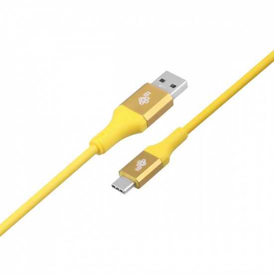 Cable USB 3.0 - USB C 2m PREMIUM 3A yellow TPE